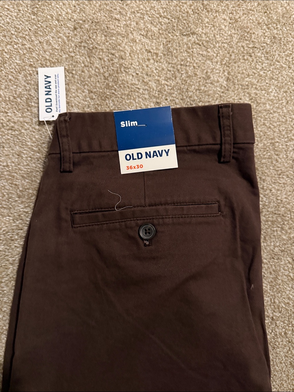 Old Navy Slim Men's Brown Chino Pants NWT